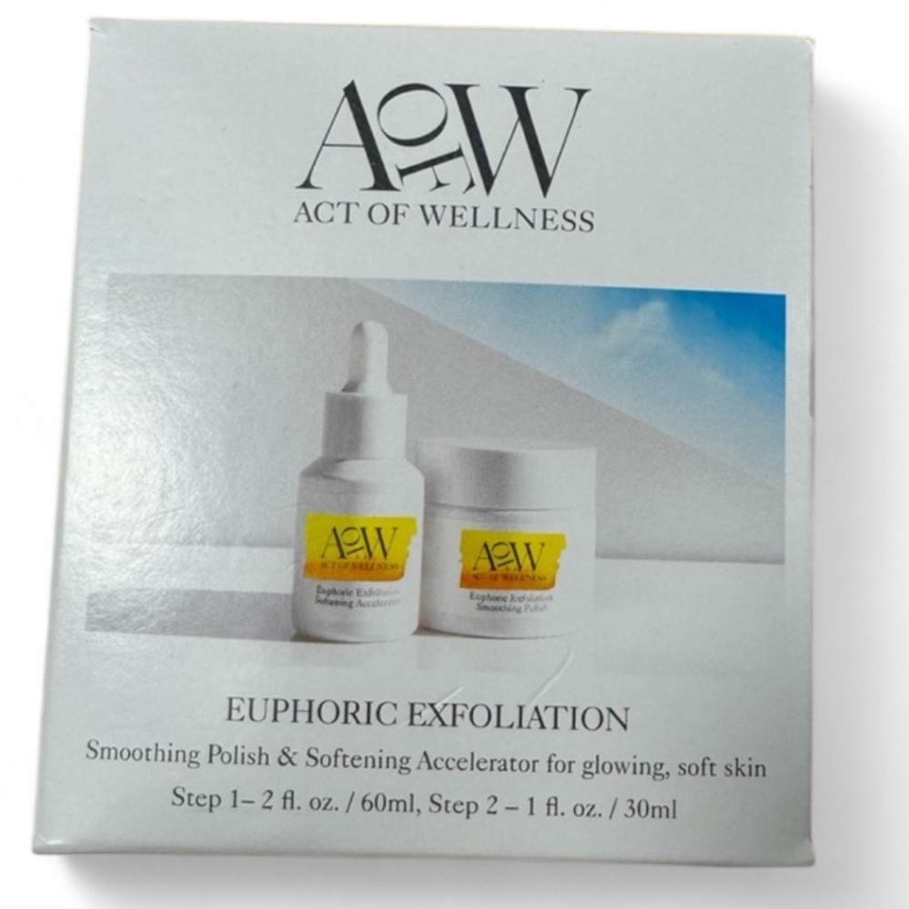 Act of Wellness Euphoric Exfoliation Set of 2 Polish & Accelerator 🆕 NWT NIB
